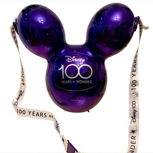 Walt Disney Disneyland Purple Metallic Mickey Mouse Head Popcorn Bucket